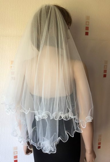 curly wired edge veil