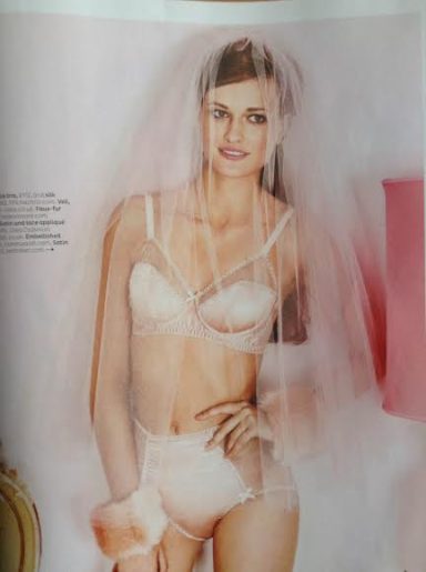 My pink veil in a magazine