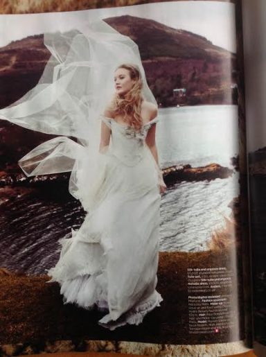 A veil featured in Brides magazine