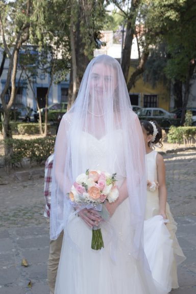 Rhiannon Soft silk 2 layer wedding veil