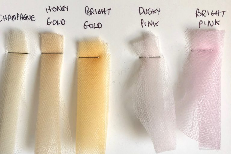 photo of colours of tulle.