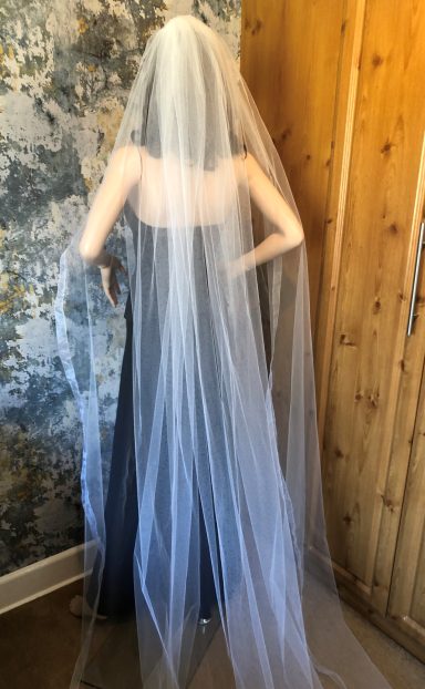 organza ribbon veil