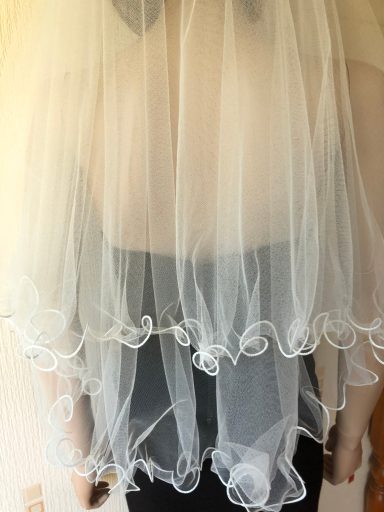 curly wired edge veil