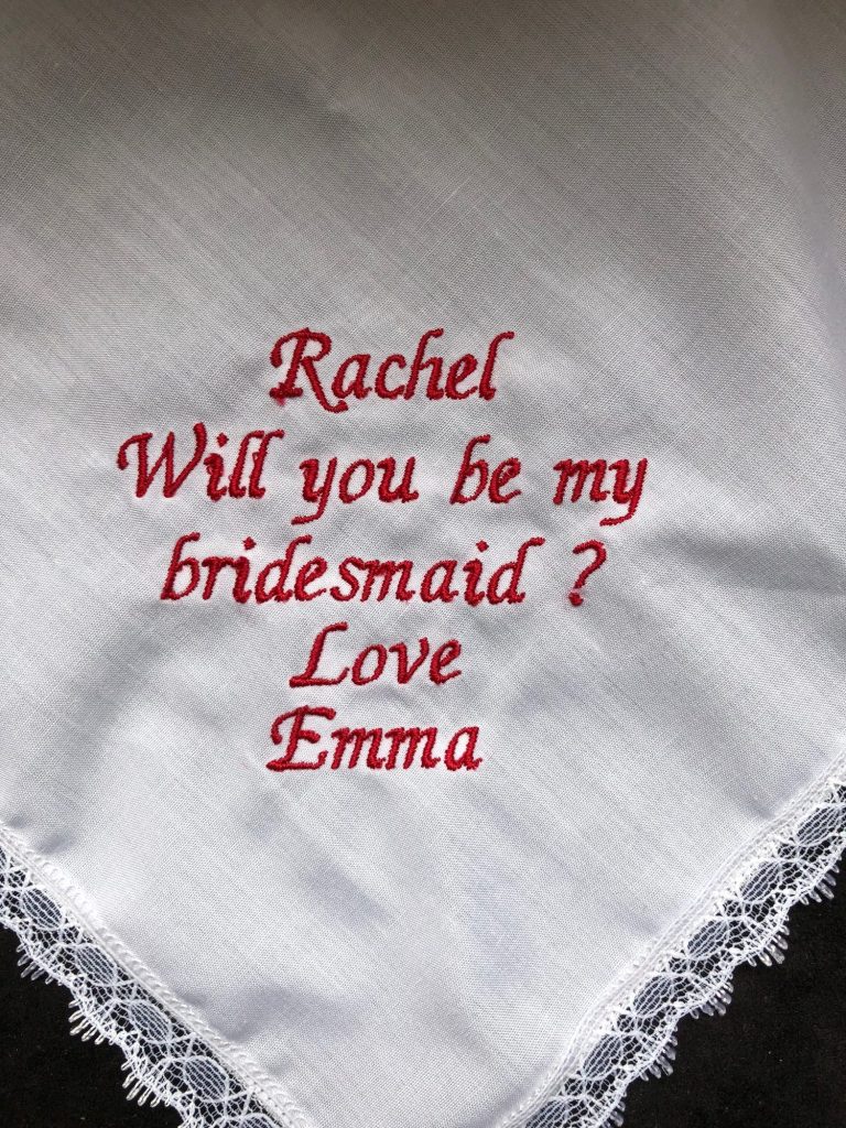 embroidered hankie